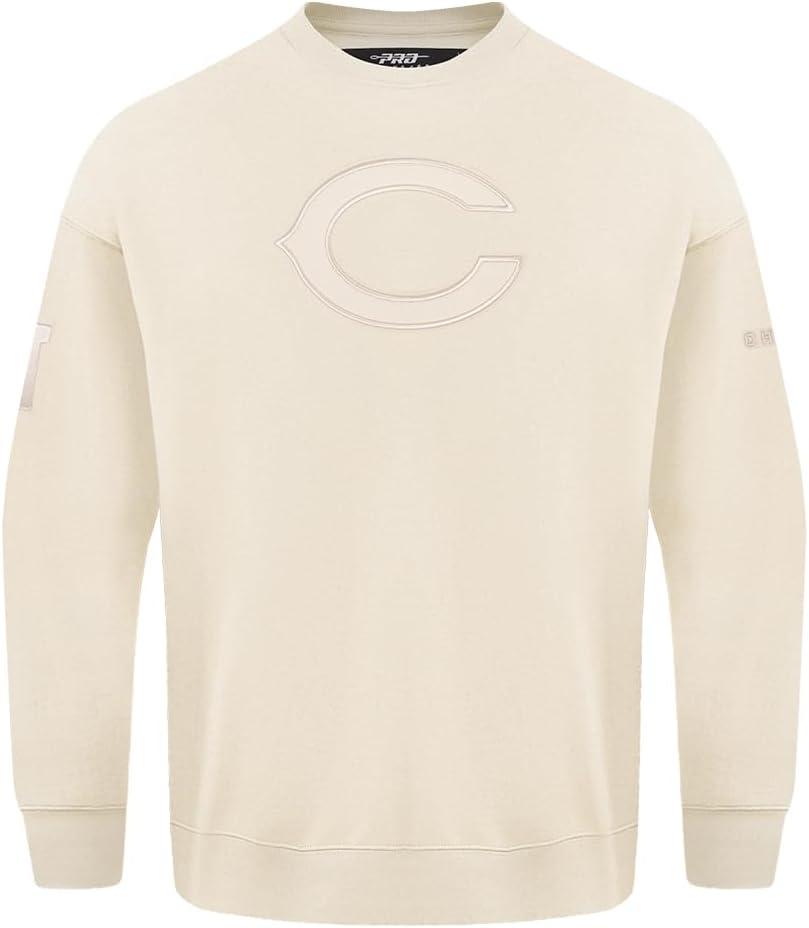 imagePro Standard Mens NFL Neutral Fleece Crewneck SweatshirtOffwhite