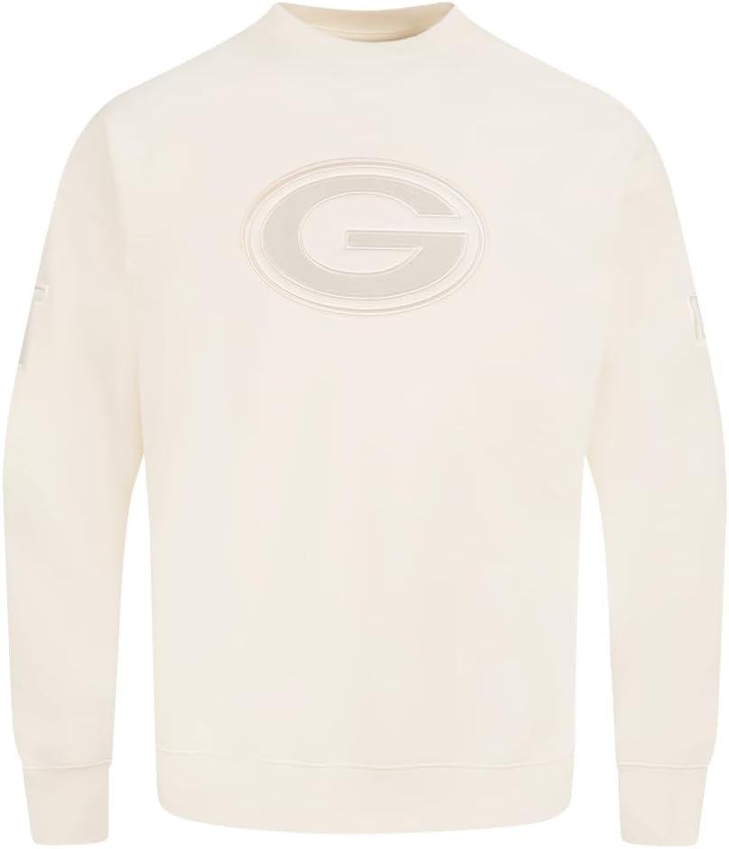 imagePro Standard Mens NFL Neutral Fleece Crewneck SweatshirtOffwhite