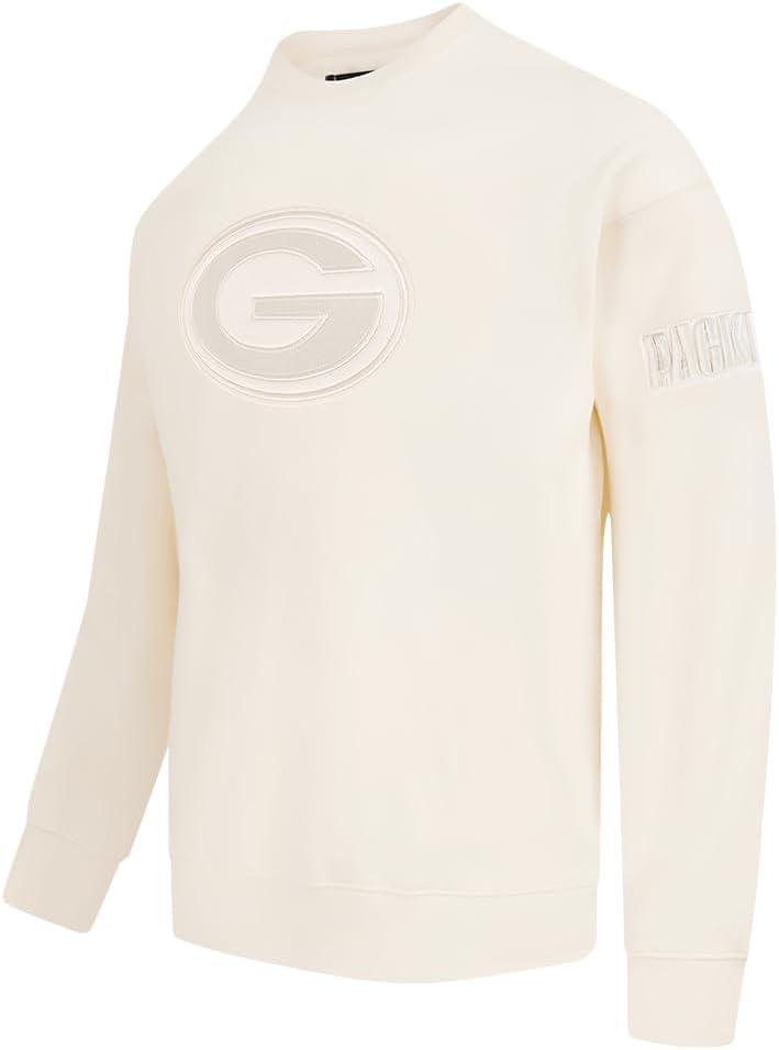 imagePro Standard Mens NFL Neutral Fleece Crewneck SweatshirtOffwhite