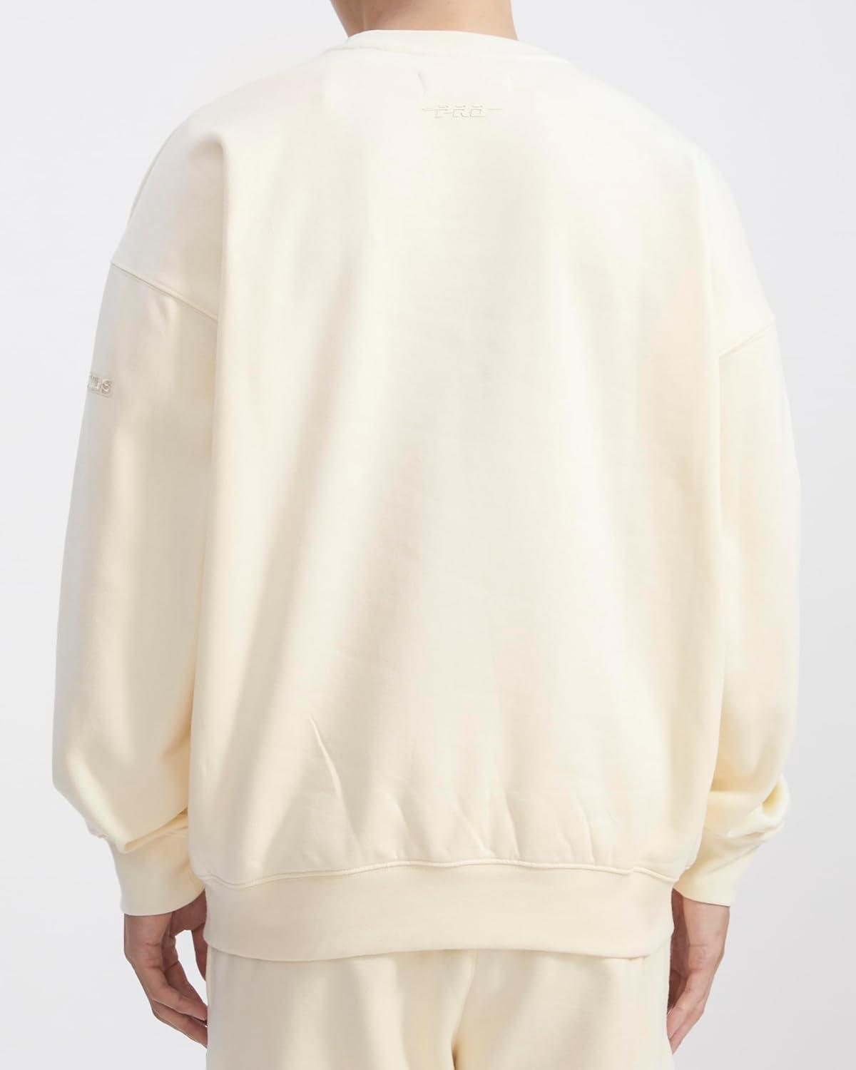 imagePro Standard Mens NFL Neutral Fleece Crewneck SweatshirtOffwhite