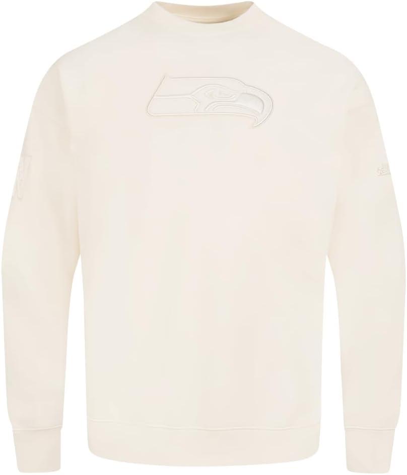imagePro Standard Mens NFL Neutral Fleece Crewneck SweatshirtOffwhite