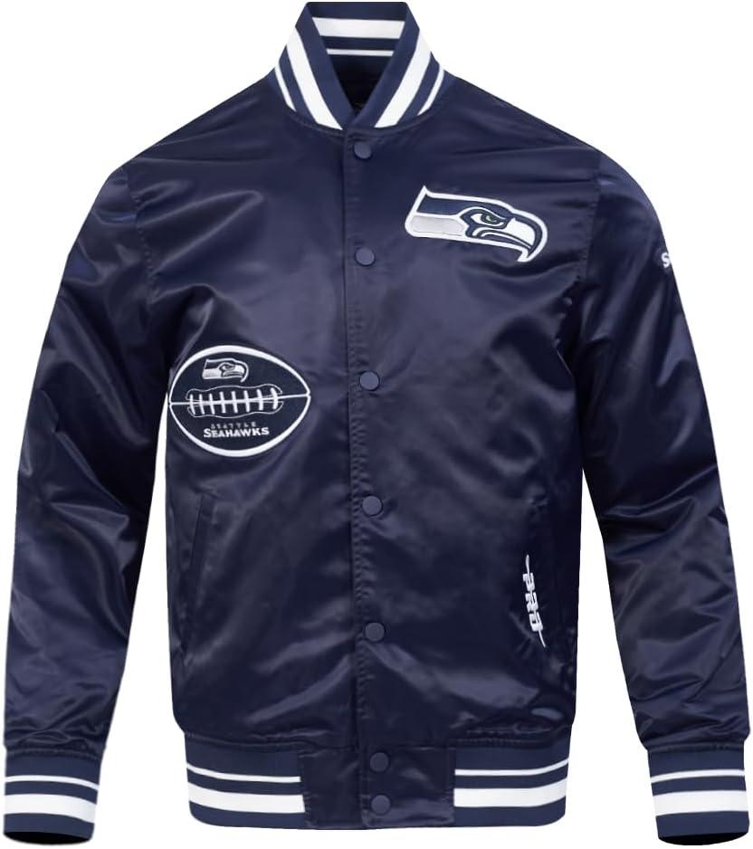 imagePro Standard Mens NFL Old English Satin JacketBlue