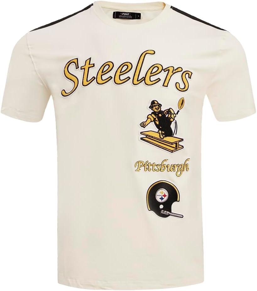 imagePro Standard Mens NFL Retro Classics Taping TeeEggshell Black