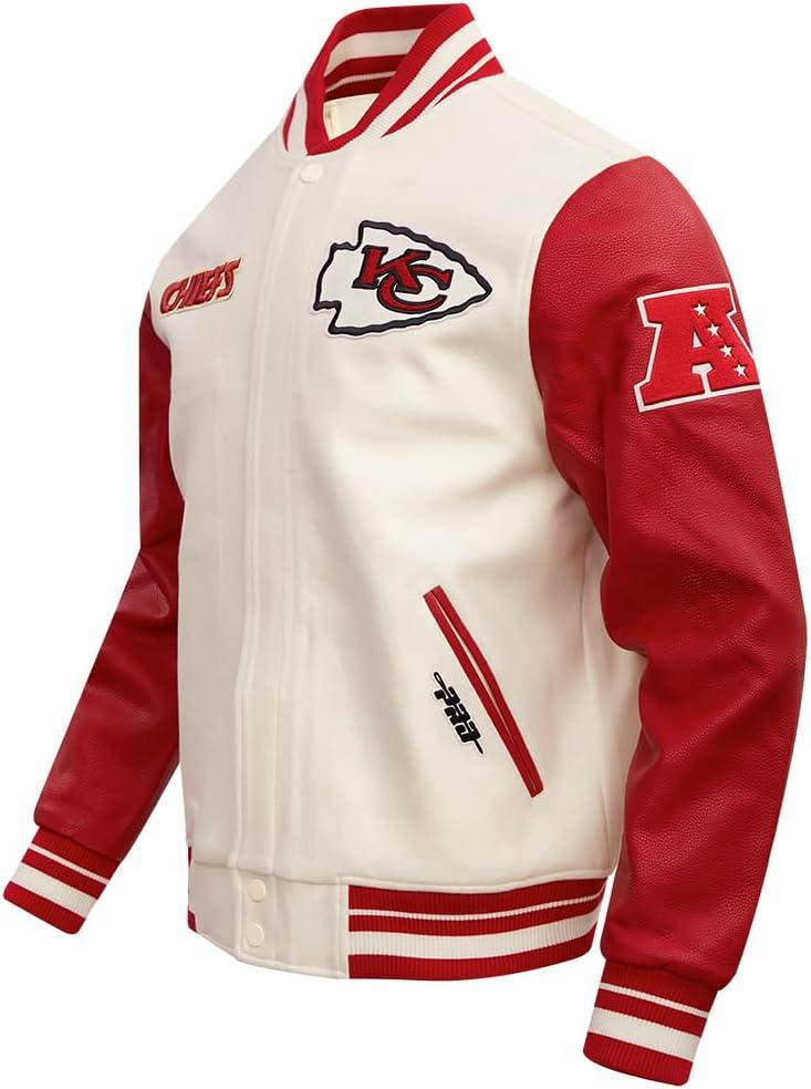 imagePro Standard Mens NFL Retro Classics Varsity JacketOffwhite