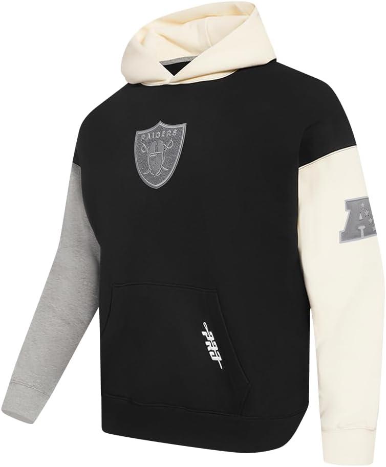 imagePro Standard Mens NFL Reverse French Terry Fleece Pull Over HoodieBlack
