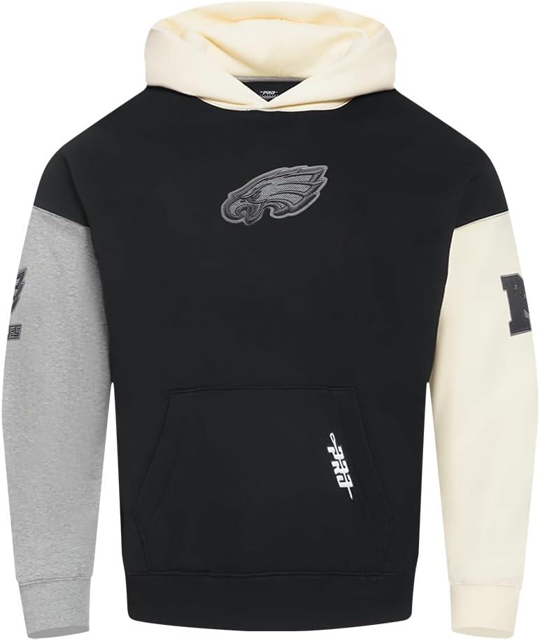 imagePro Standard Mens NFL Reverse French Terry Fleece Pull Over HoodieBlack
