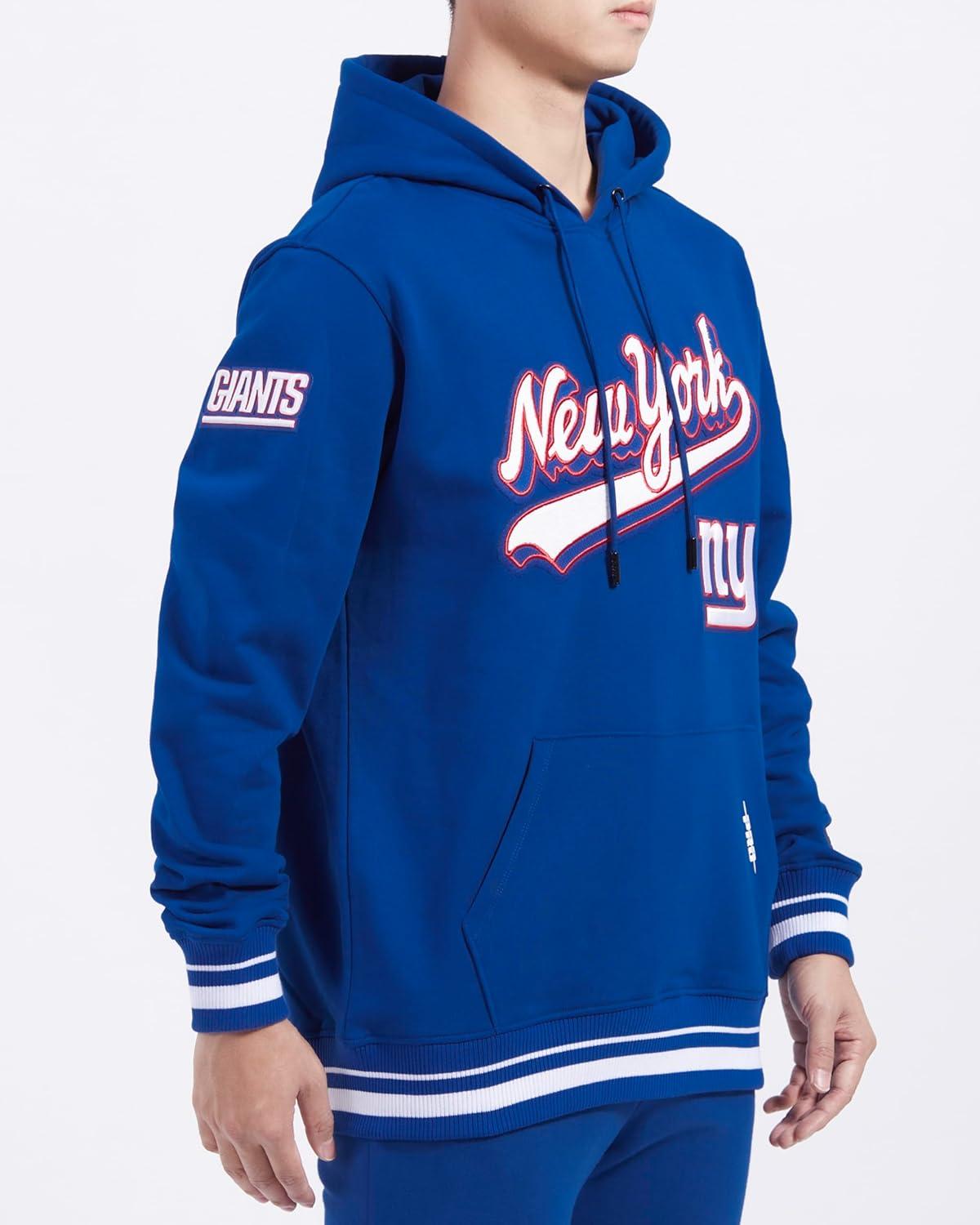 imagePro Standard Mens NFL Script Tail Brushed Back French Terry Pull Over HoodieBlue