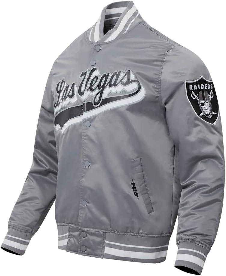 imagePro Standard Mens NFL Script Tail Satin JacketGrey
