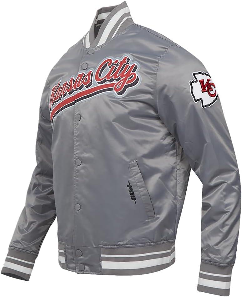 imagePro Standard Mens NFL Script Tail Satin JacketGrey