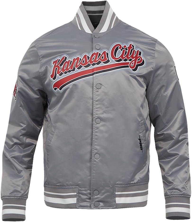 imagePro Standard Mens NFL Script Tail Satin JacketGrey