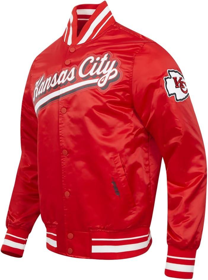 imagePro Standard Mens NFL Script Tail Satin JacketRed