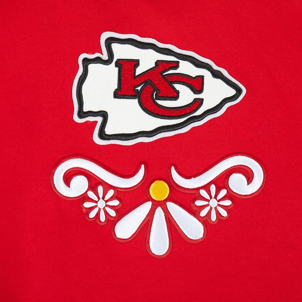 imagePro Standard Mens NFL Sugar Skull Brushed Back French Terry Pull Over HoodieRed