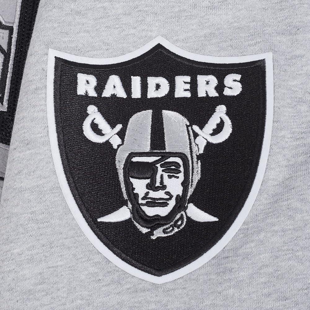 imagePro Standard Mens NFL Team Badge Brushed Back French Terry Pull Over HoodieGrey