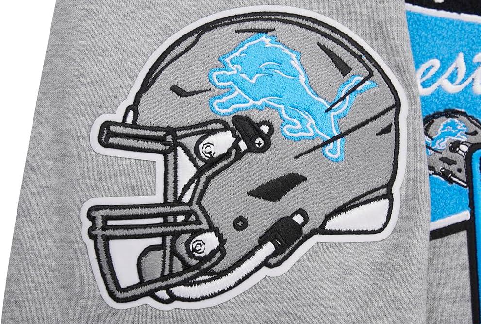 imagePro Standard Mens NFL Team Pennants Brushed Back French Terry Pull Over HoodieGrey