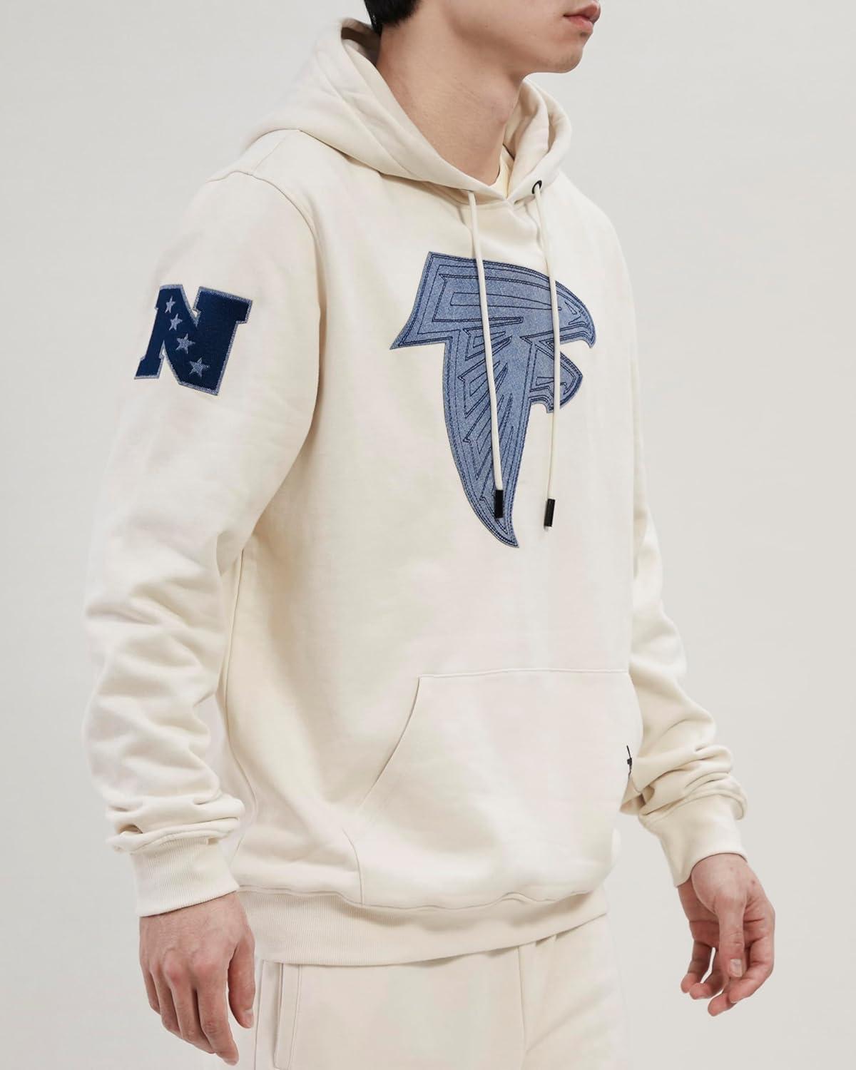 imagePro Standard Mens NFL Varsity Blues Brushed Back French Terry Pull Over HoodieLinen