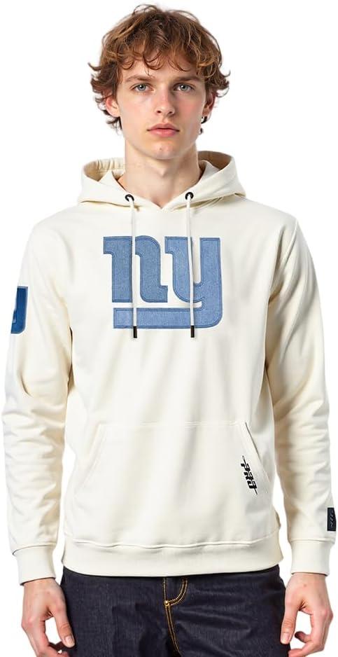 imagePro Standard Mens NFL Varsity Blues Brushed Back French Terry Pull Over HoodieLinen