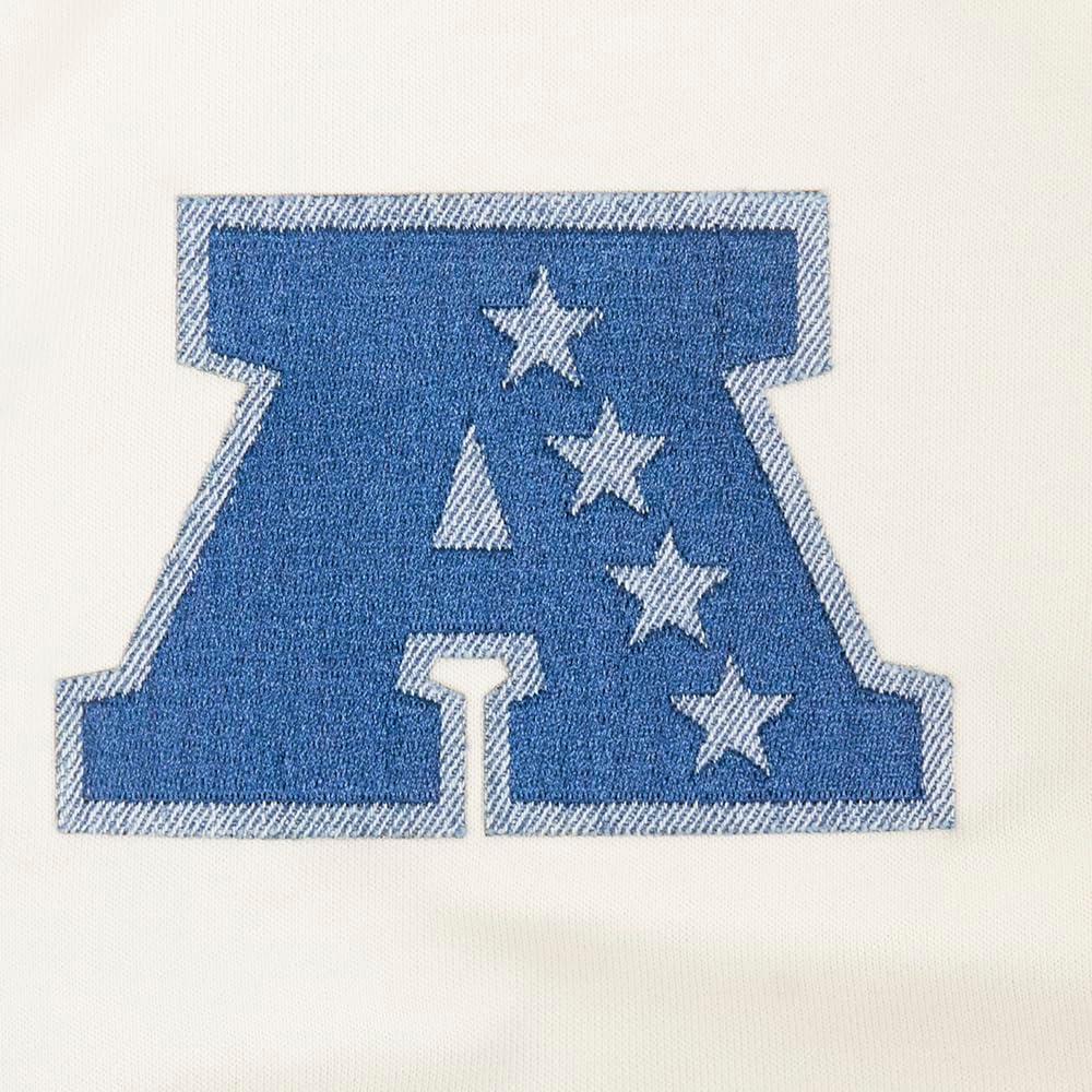 imagePro Standard Mens NFL Varsity Blues Brushed Back French Terry Pull Over HoodieLinen