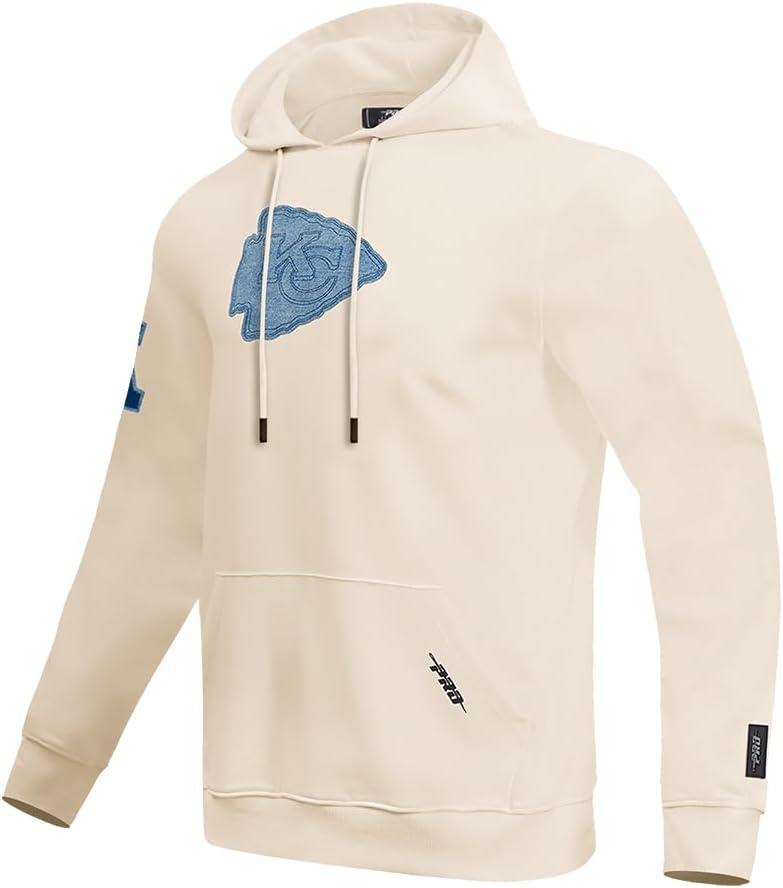 imagePro Standard Mens NFL Varsity Blues Brushed Back French Terry Pull Over HoodieLinen
