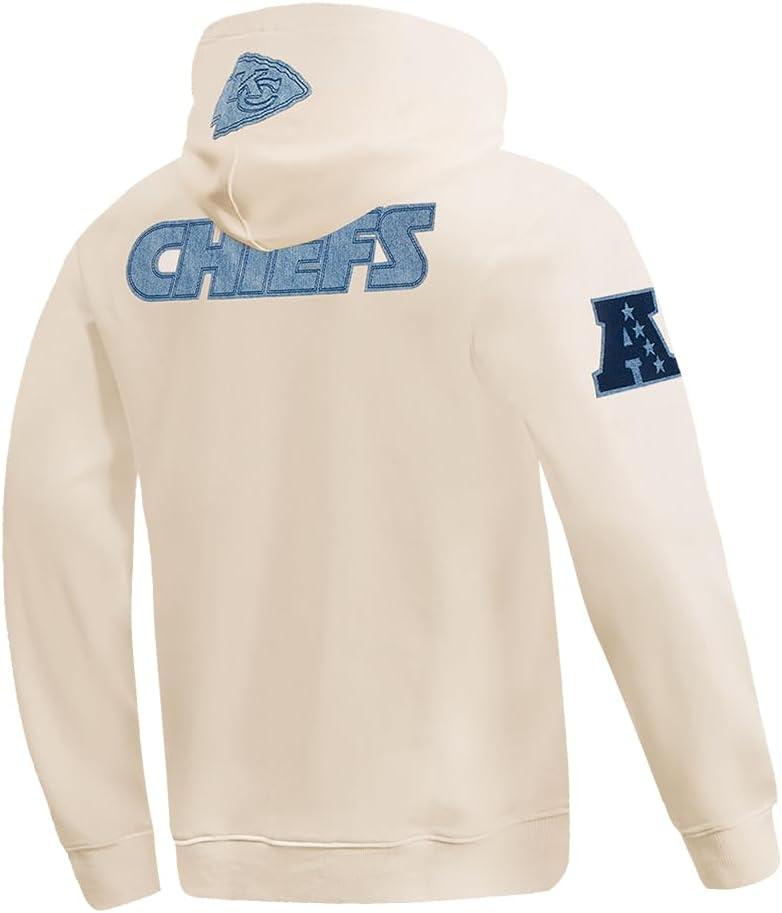 imagePro Standard Mens NFL Varsity Blues Brushed Back French Terry Pull Over HoodieLinen