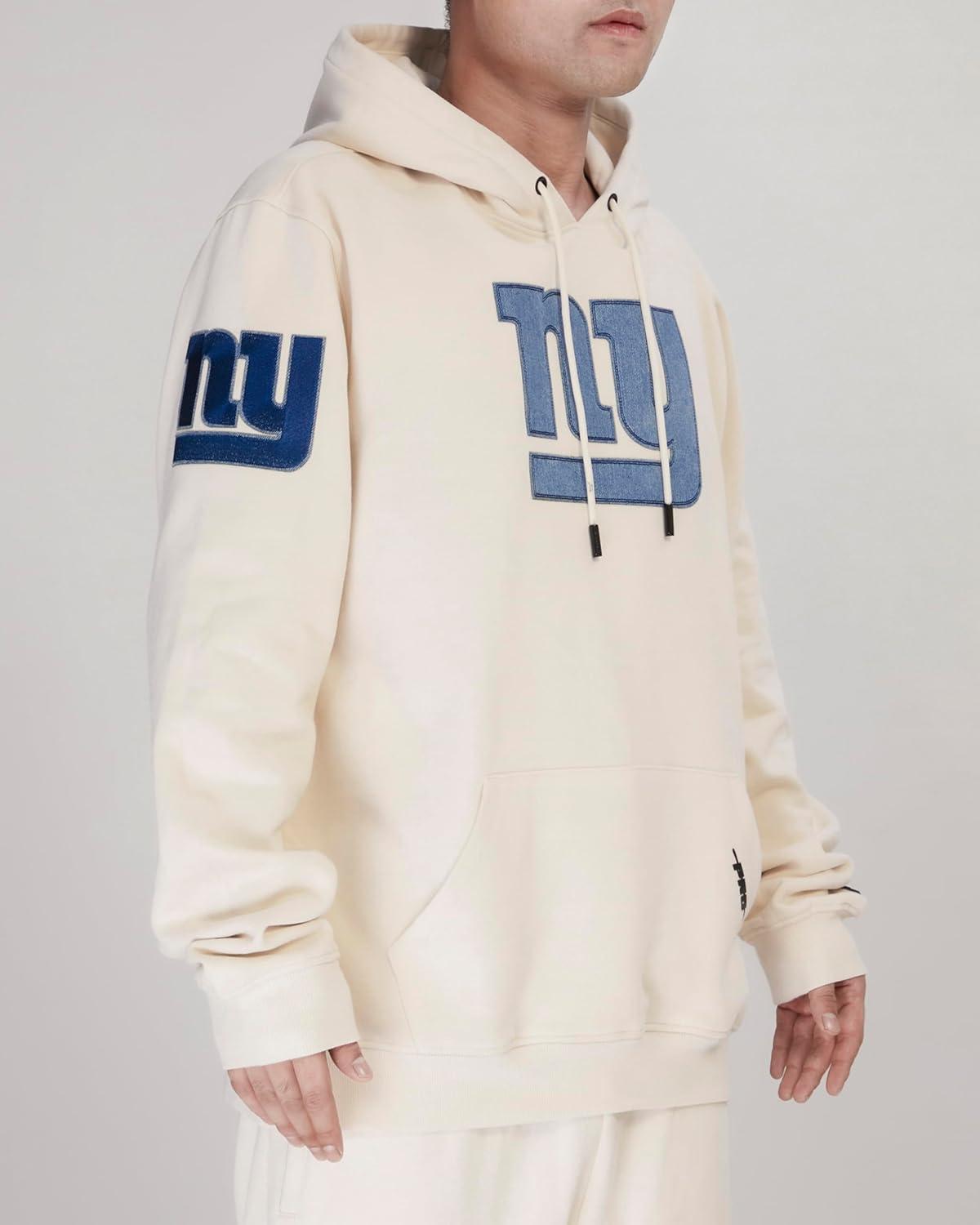 imagePro Standard Mens NFL Varsity Blues Brushed Back French Terry Pull Over HoodieLinen
