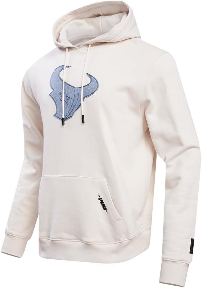 imagePro Standard Mens NFL Varsity Blues Brushed Back French Terry Pull Over HoodieLinen