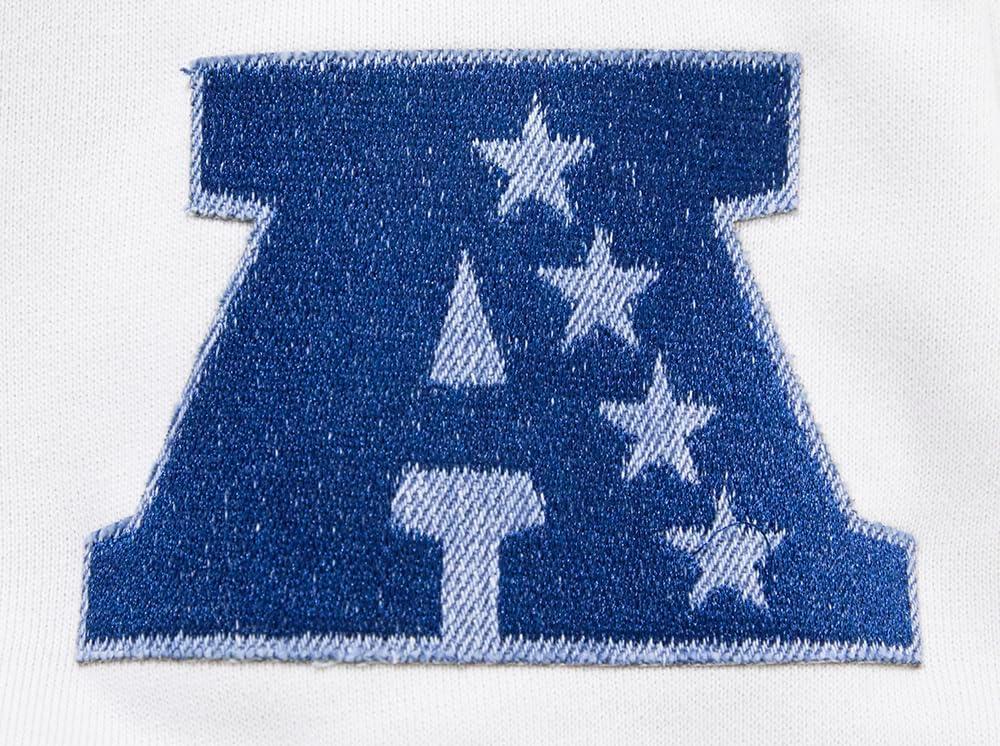 imagePro Standard Mens NFL Varsity Blues Brushed Back French Terry Pull Over HoodieLinen