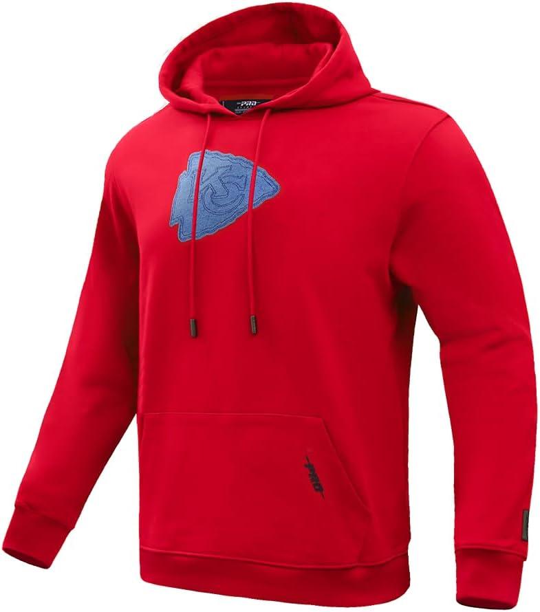 imagePro Standard Mens NFL Varsity Blues Brushed Back French Terry Pull Over HoodieRed