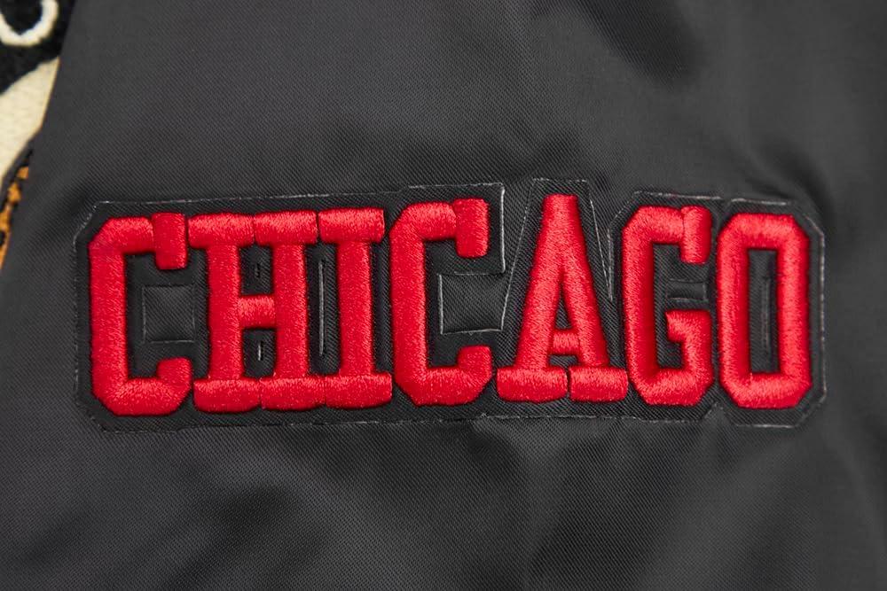 imagePro Standard Mens NHL Retro Classics Satin JacketBlackRedBlack
