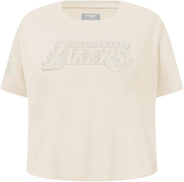 imagePro Standard NBA Girls Big Girls NBA Neutral Cotton Short Sleeve Boxy TeeEggshell