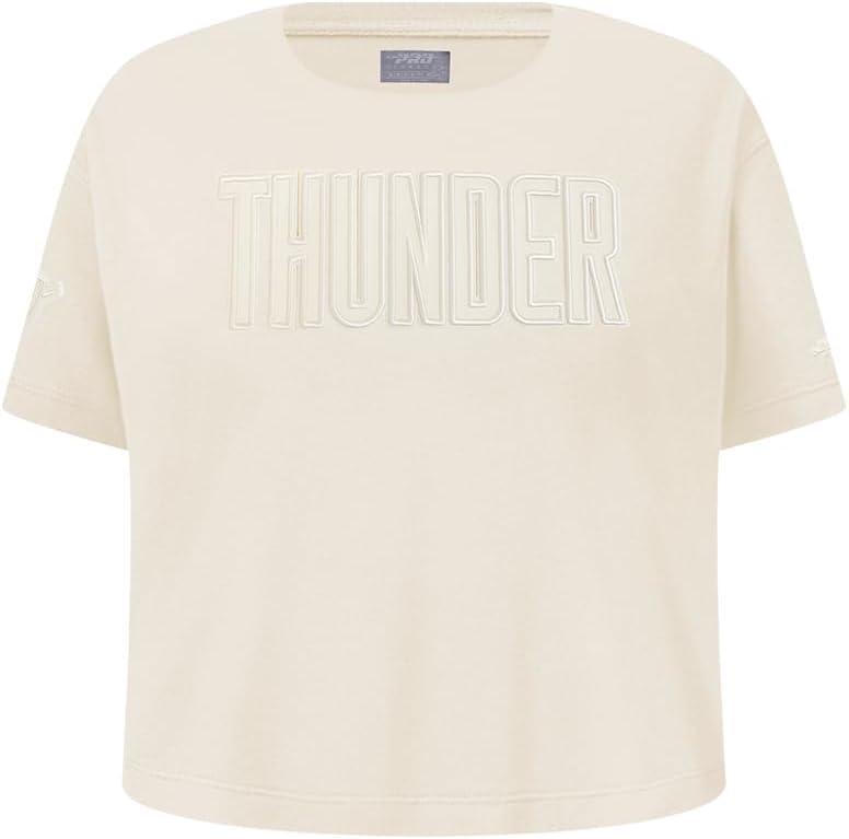 imagePro Standard NBA Girls Big Girls NBA Neutral Cotton Short Sleeve Boxy TeeEggshell