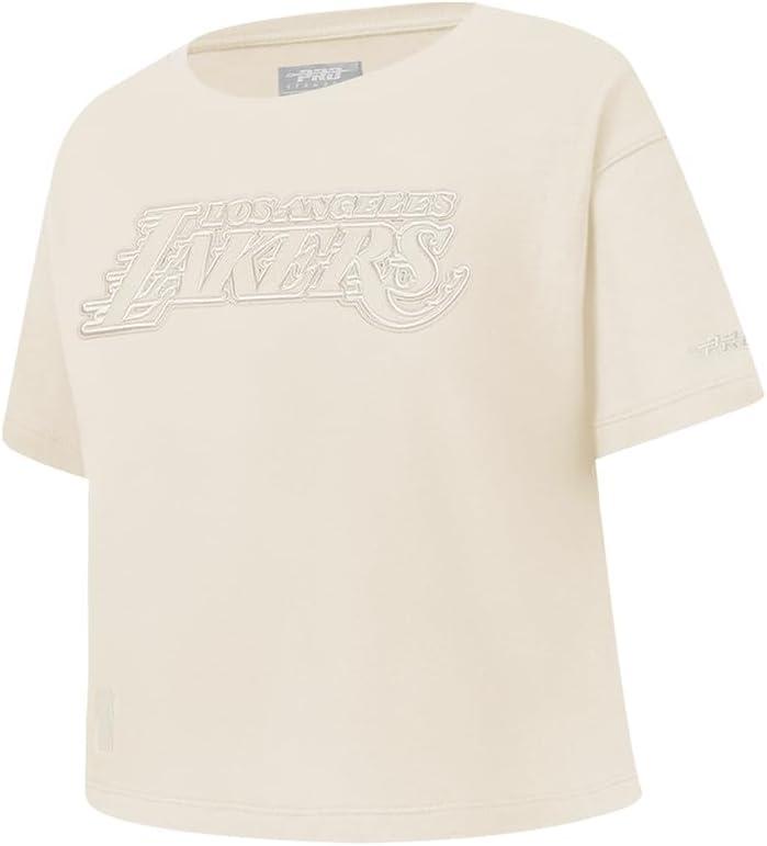 imagePro Standard NBA Girls Big Girls NBA Neutral Cotton Short Sleeve Boxy TeeEggshell