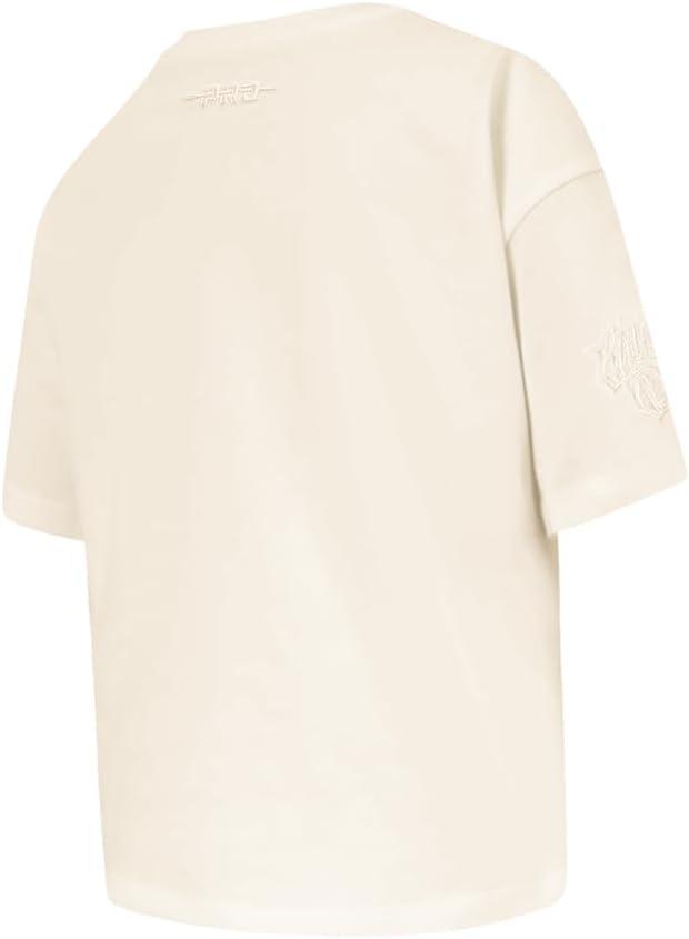 imagePro Standard NBA Girls Big Girls NBA Neutral Cotton Short Sleeve Boxy TeeEggshell