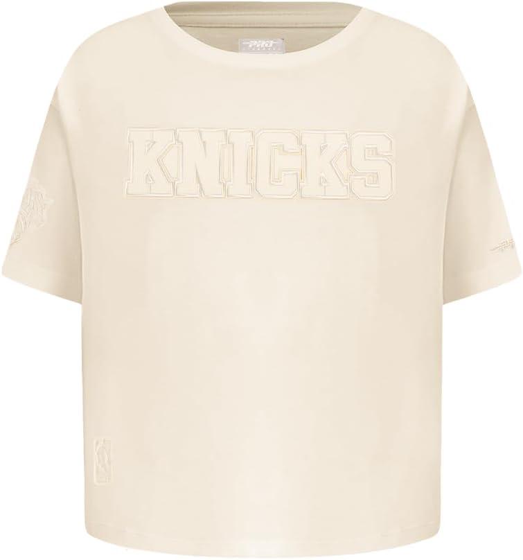 imagePro Standard NBA Girls Big Girls NBA Neutral Cotton Short Sleeve Boxy TeeEggshell
