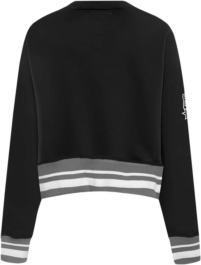 imagePro Standard NBA womens Womens Nba Retro Classics Brushed Back French Terry Crewneck SweatshirtBlackGray