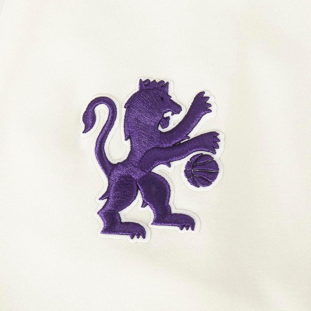 imagePro Standard NBA womens Womens Nba Retro Classics Brushed Back French Terry Crewneck SweatshirtEggshell Purple