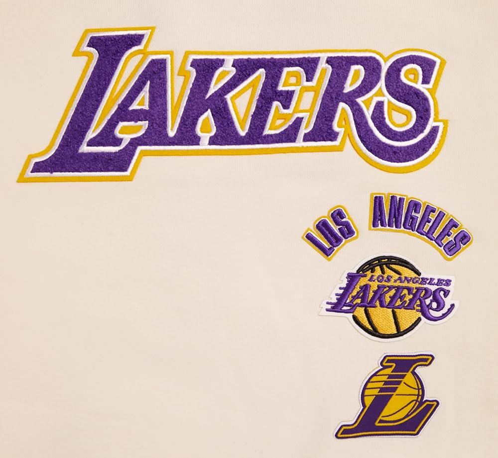 imagePro Standard NBA womens Womens Nba Retro Classics Brushed Back French Terry Crewneck SweatshirtEggshell Purple