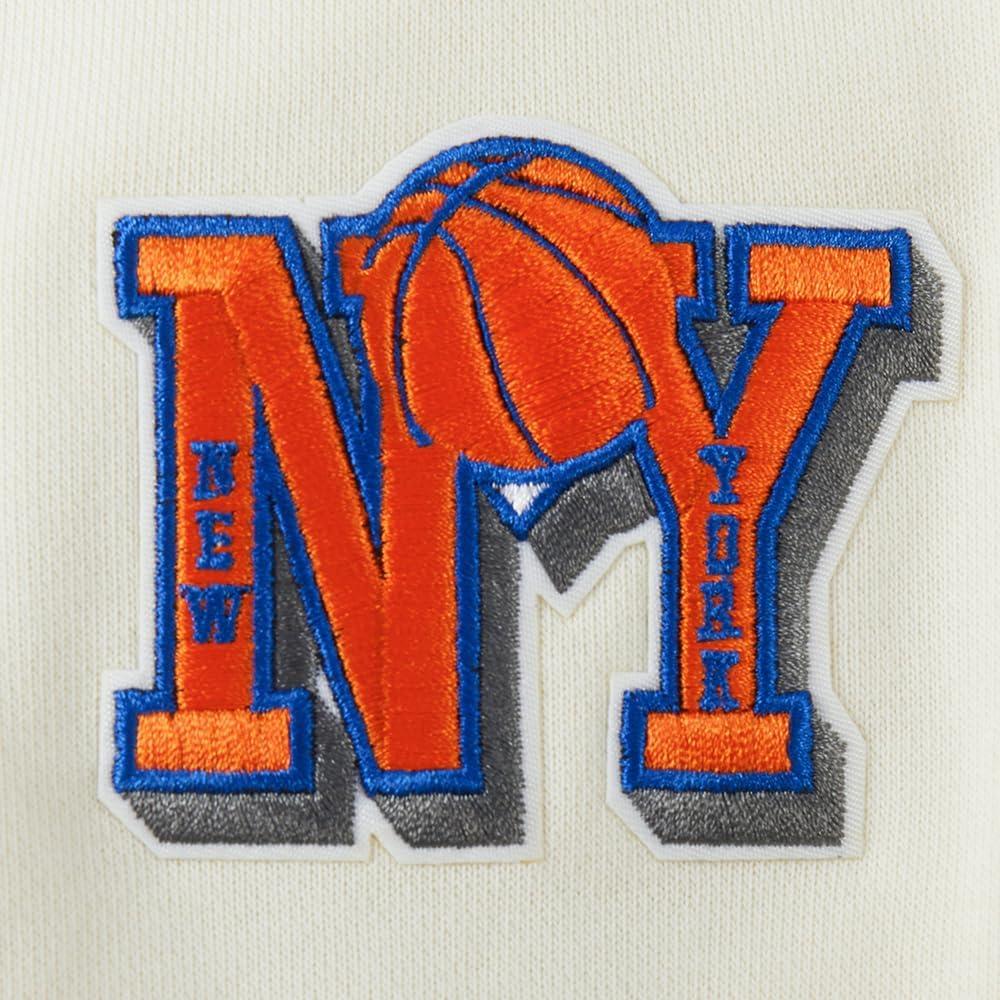 imagePro Standard NBA womens Womens Nba Retro Classics Brushed Back French Terry Crewneck SweatshirtEggshellRoyal Blue