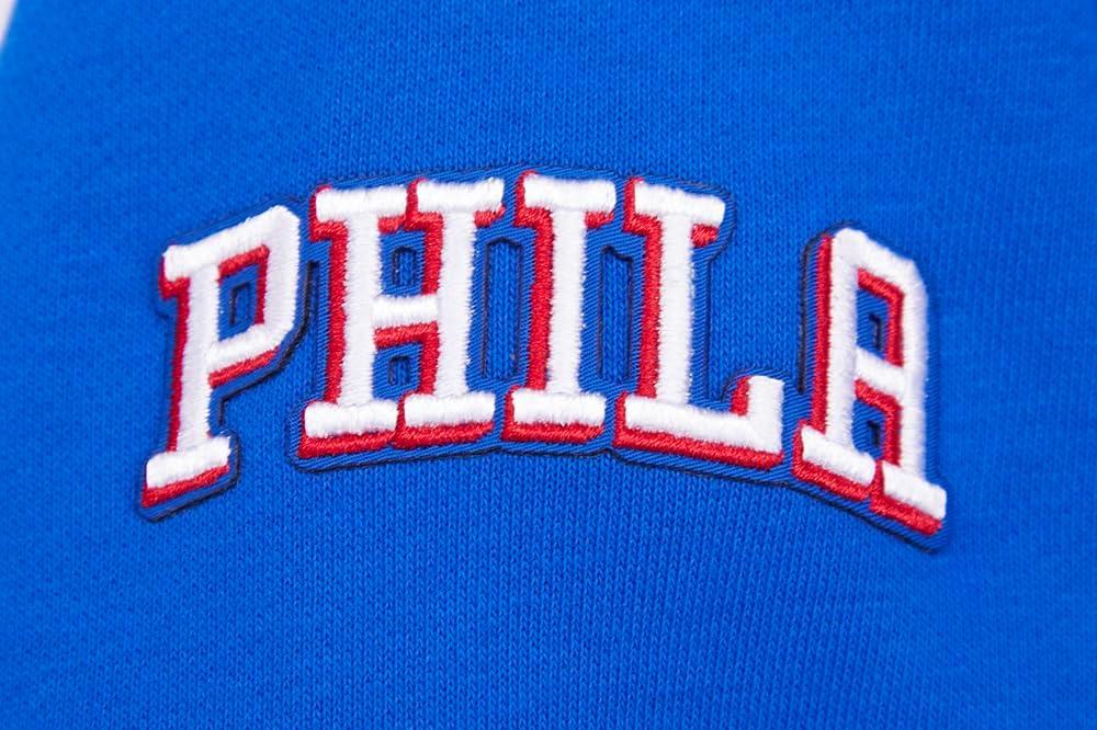 imagePro Standard NBA womens Womens Nba Retro Classics Brushed Back French Terry Cropped Pullover HoodieRoyal BlueRed