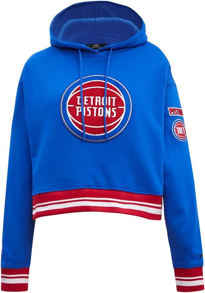 imagePro Standard NBA womens Womens Nba Retro Classics Brushed Back French Terry Cropped Pullover HoodieRoyal BlueRed