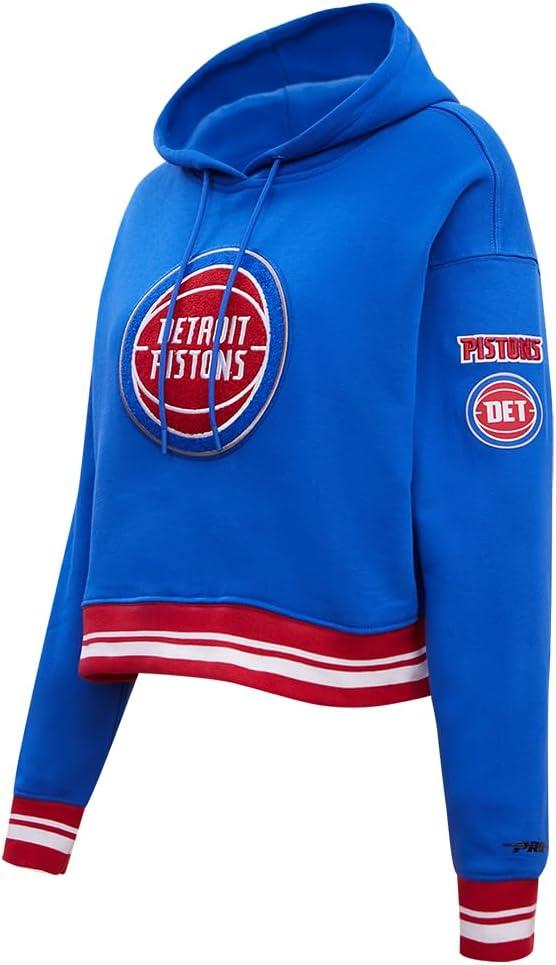 imagePro Standard NBA womens Womens Nba Retro Classics Brushed Back French Terry Cropped Pullover HoodieRoyal BlueRed