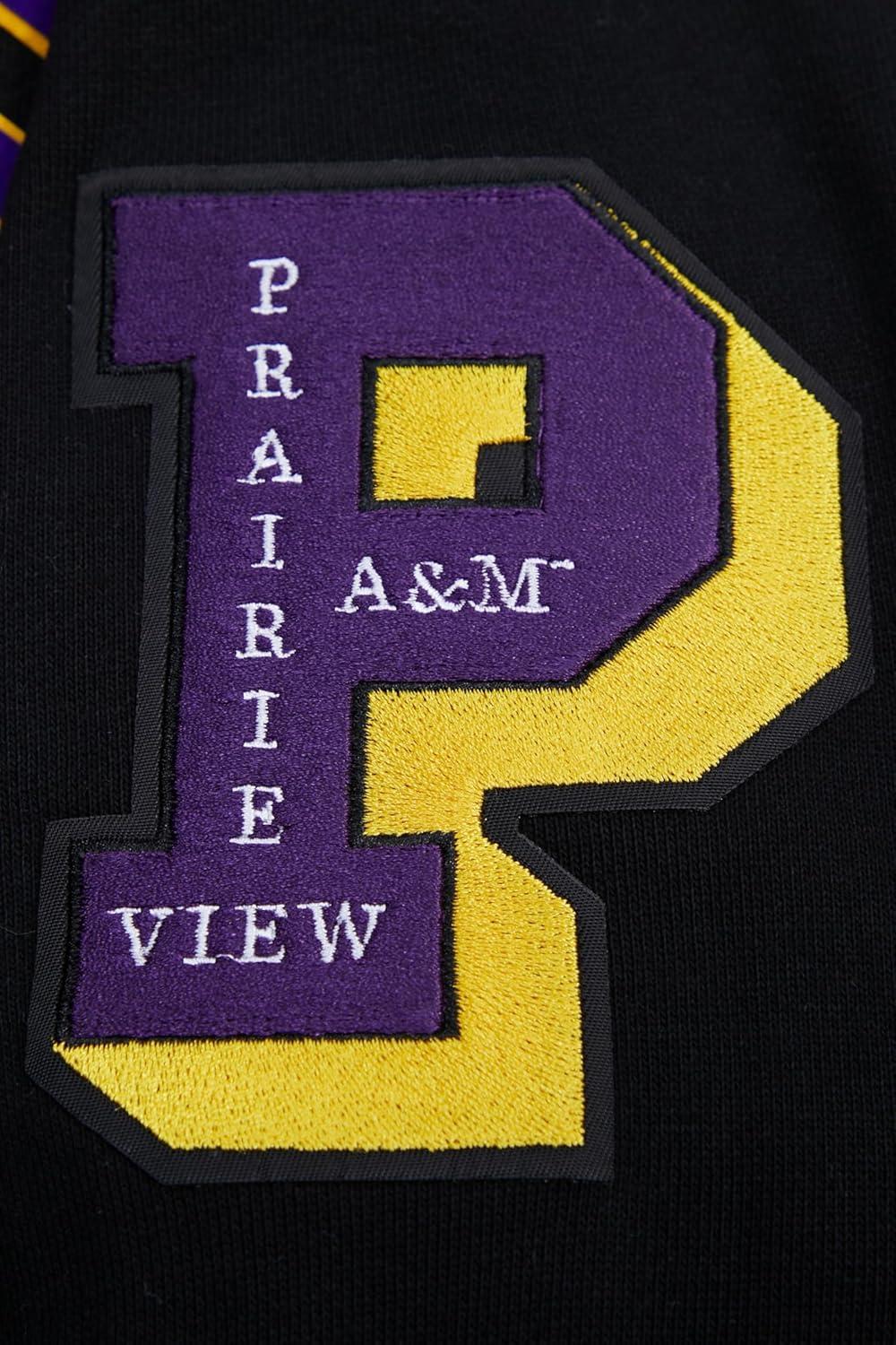 imagePro Standard NCAA mens Mens College Classic Chenille Brushed Back French Terry Pull Over HoodieBlackPurple