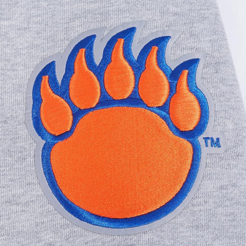 imagePro Standard NCAA mens Mens College Classic Chenille Brushed Back French Terry Pull Over HoodieHeather GreyRoyalOrange