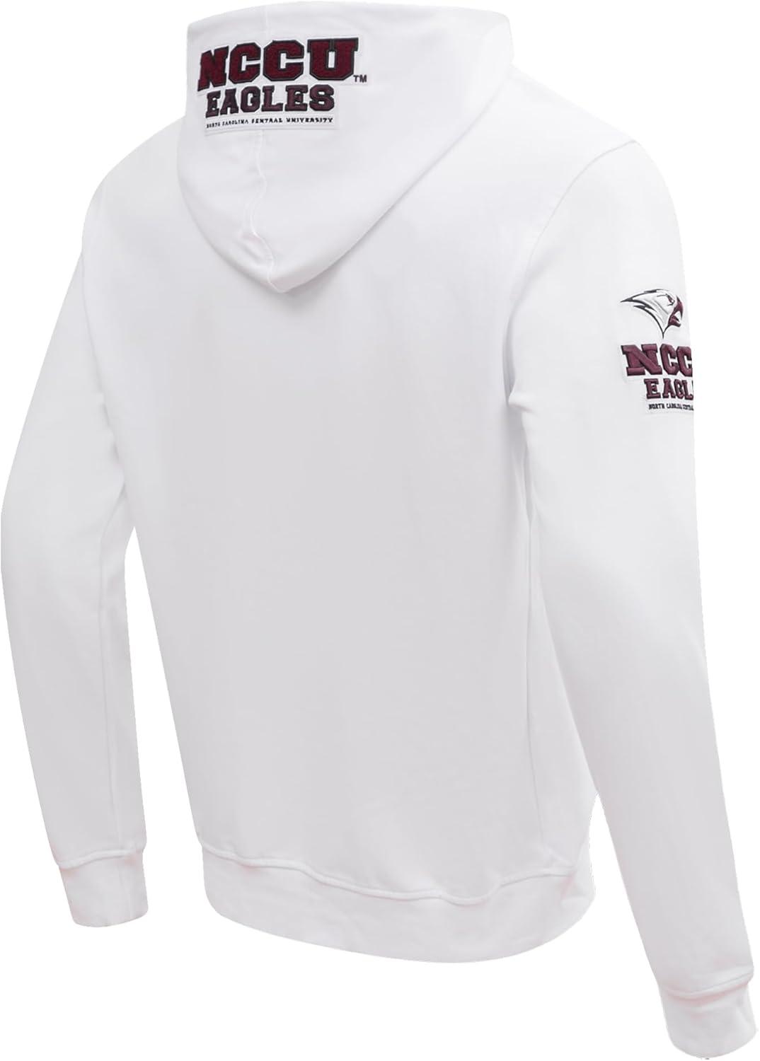 imagePro Standard NCAA mens Mens College Classic Chenille Cotton Double Knit Full Zip HoodieWhite