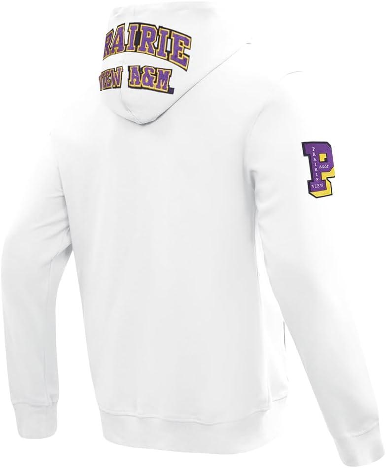 imagePro Standard NCAA mens Mens College Classic Chenille Cotton Double Knit Full Zip HoodieWhite
