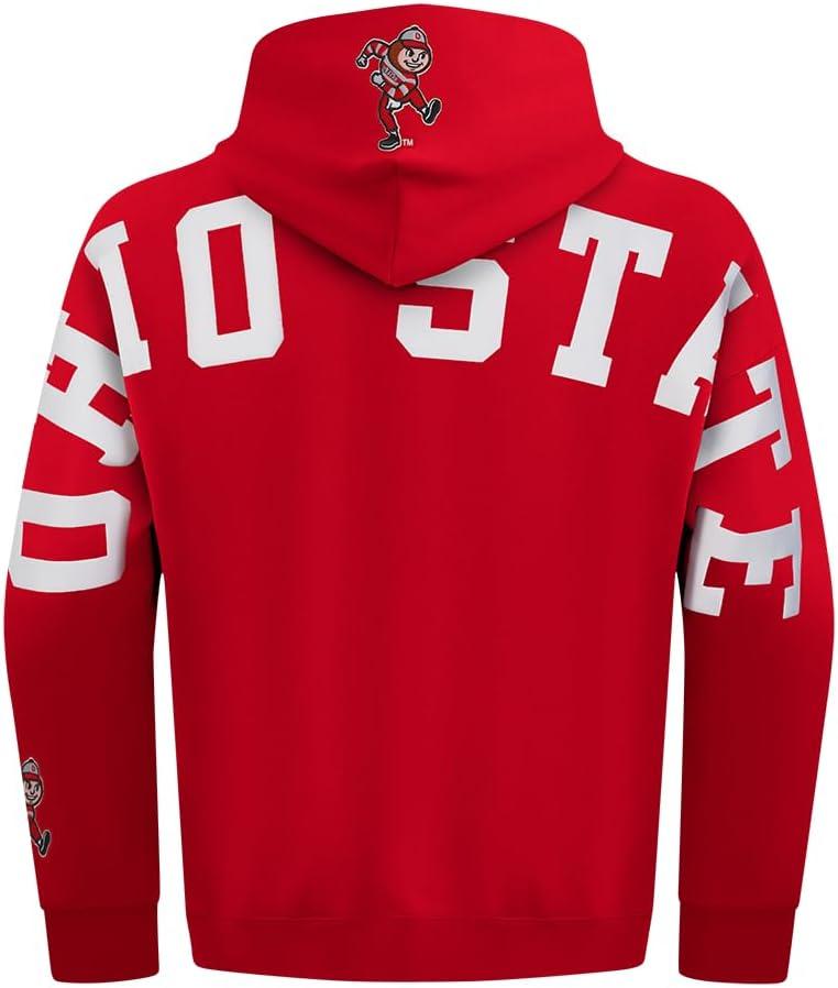 imagePro Standard NCAA mens Mens College Wingspan Fleece Pull Over HoodieRed