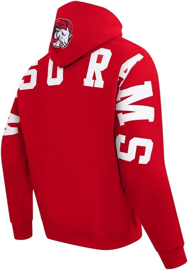 imagePro Standard NCAA mens Mens College Wingspan Fleece Pull Over HoodieRed