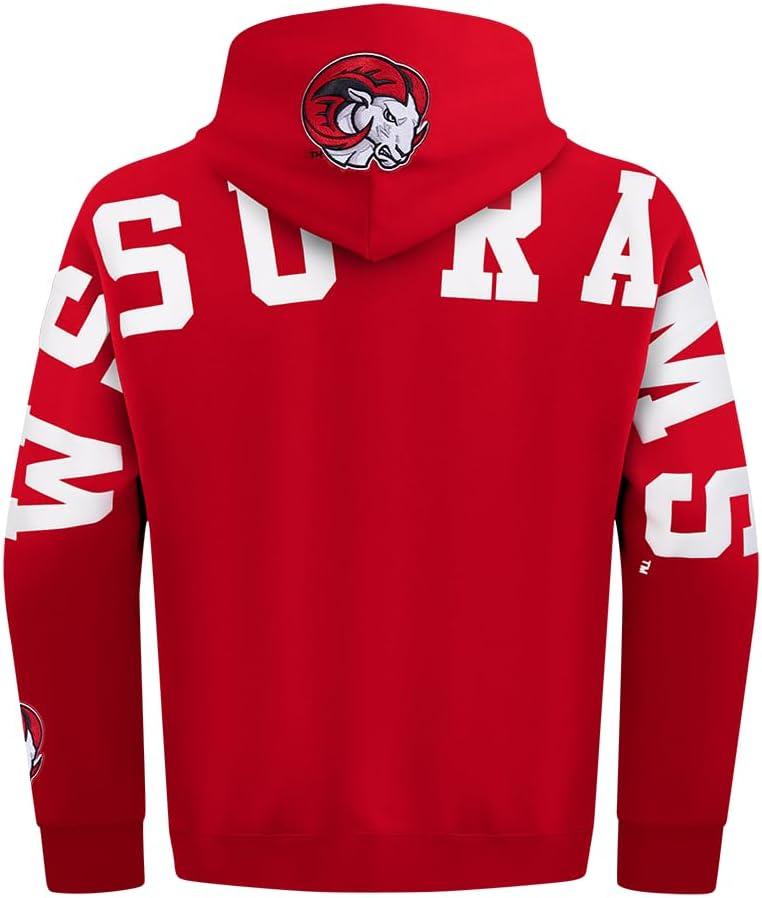 imagePro Standard NCAA mens Mens College Wingspan Fleece Pull Over HoodieRed