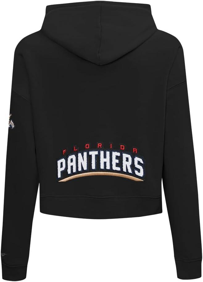 imagePro Standard NHL womens Womens Nhl Classic Chenille Brushed Back French Terry Cropped Pullover HoodieBlack