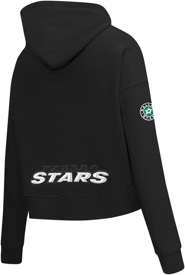 imagePro Standard NHL womens Womens Nhl Classic Chenille Brushed Back French Terry Cropped Pullover HoodieBlack