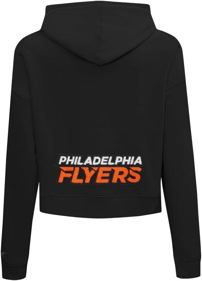 imagePro Standard NHL womens Womens Nhl Classic Chenille Brushed Back French Terry Cropped Pullover HoodieBlack